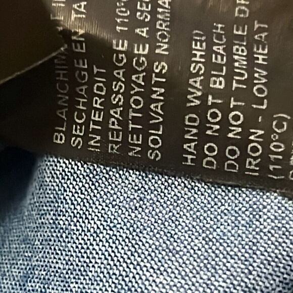 The Kooples Jeans Women's Blue Bird Embroidered Chambray‎ Open Back Romper Large - Picture 3 of 12